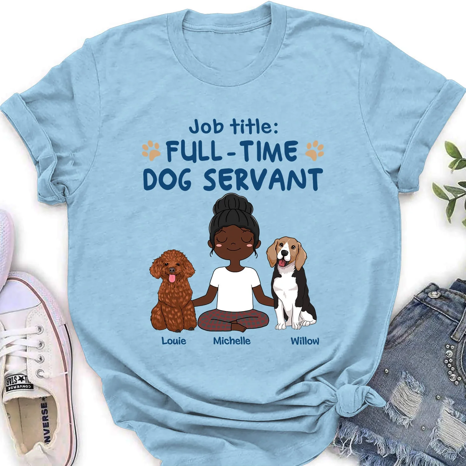 Dog Servant - Personalized Custom Women's T-shirt - Image 4