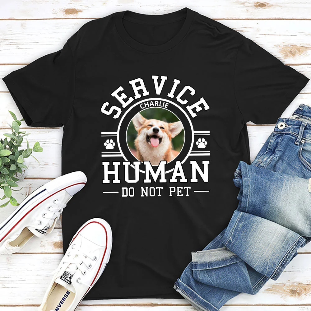 Dog Service Human Logo - Personalized Custom Unisex T-shirt - Image 5