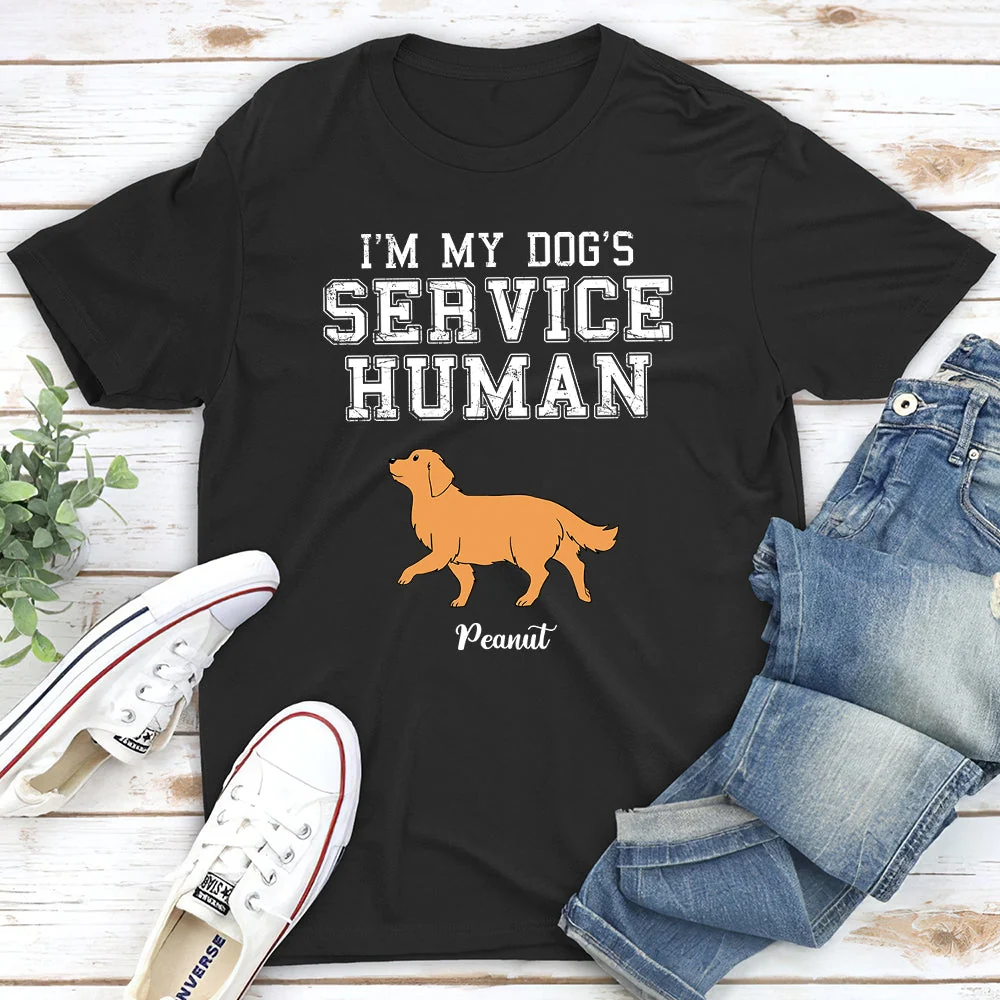 Dog Service Human - Personalized Custom Unisex T-shirt - Image 2