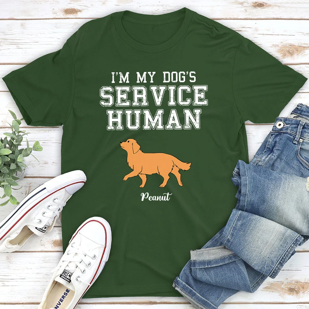 Dog Service Human - Personalized Custom Unisex T-shirt - Image 3
