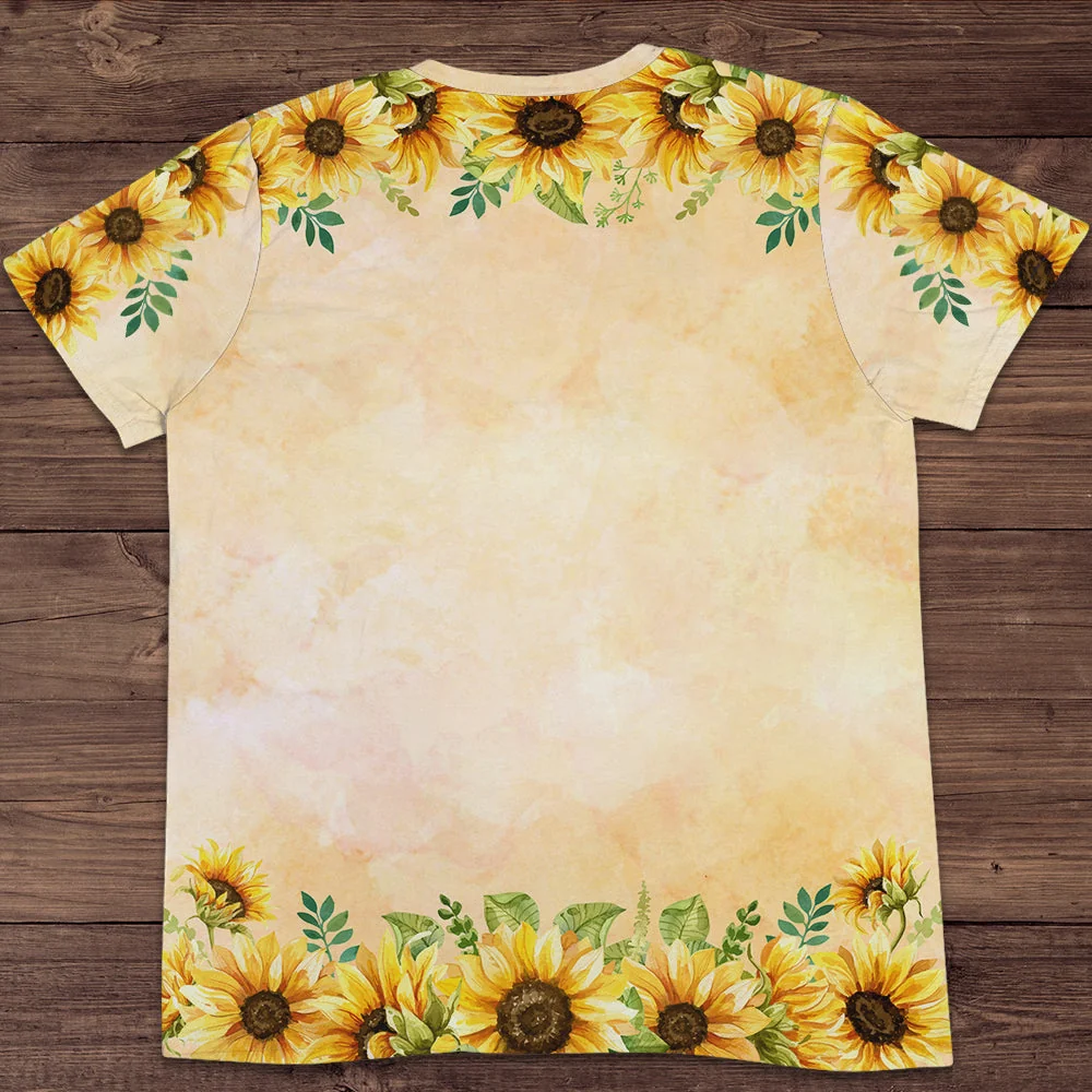 Dog Sunflower - Personalized Custom Photo All-over-print T-shirt - Image 5