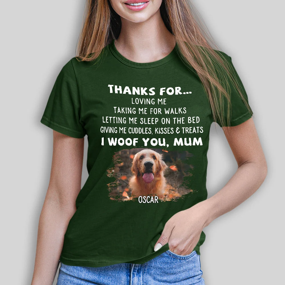 Dog Thanks For Photo - Personalized Custom Women's T-shirt - Image 5