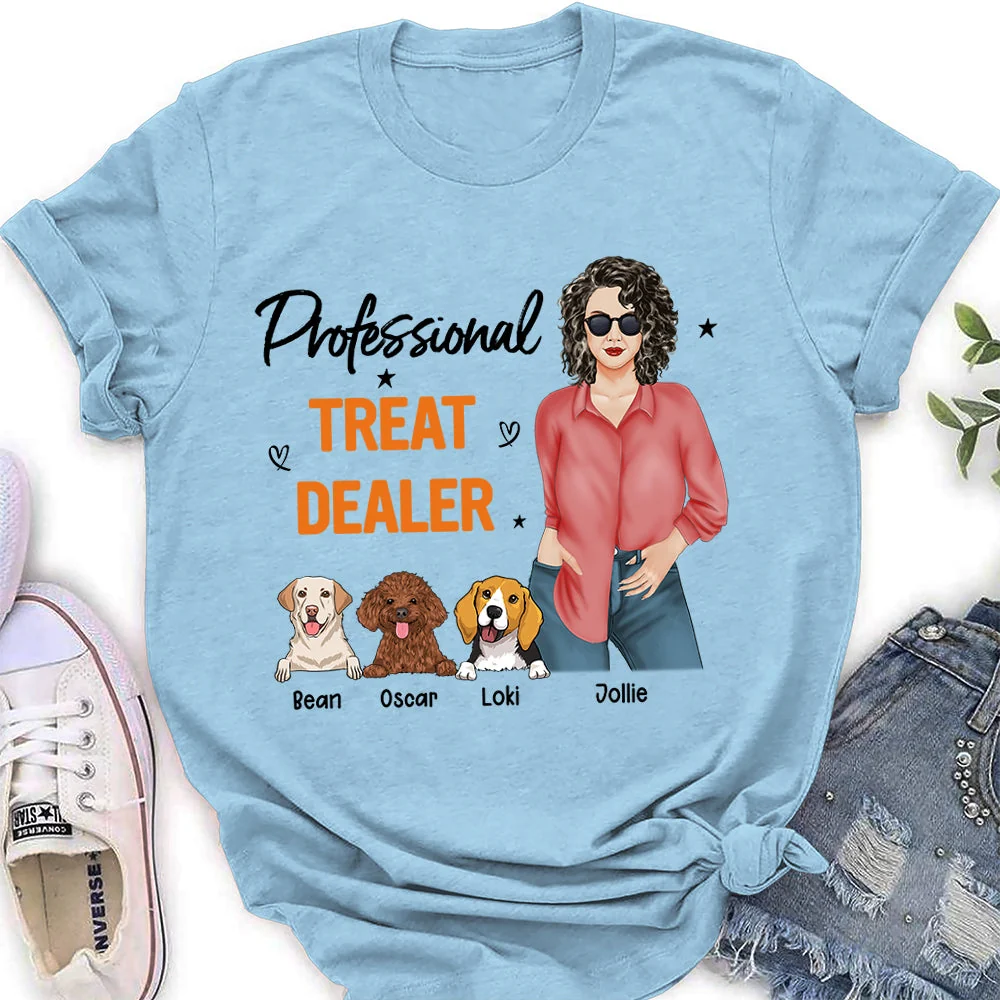 Dog Treat Dealer - Personalized Custom Women's T-shirt - Image 4