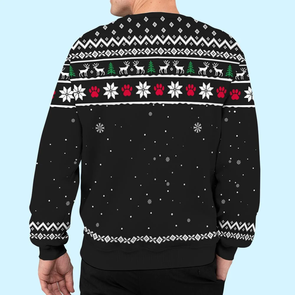 Dog Winter Photo - Personalized Custom All-Over-Print Sweatshirt - Image 5