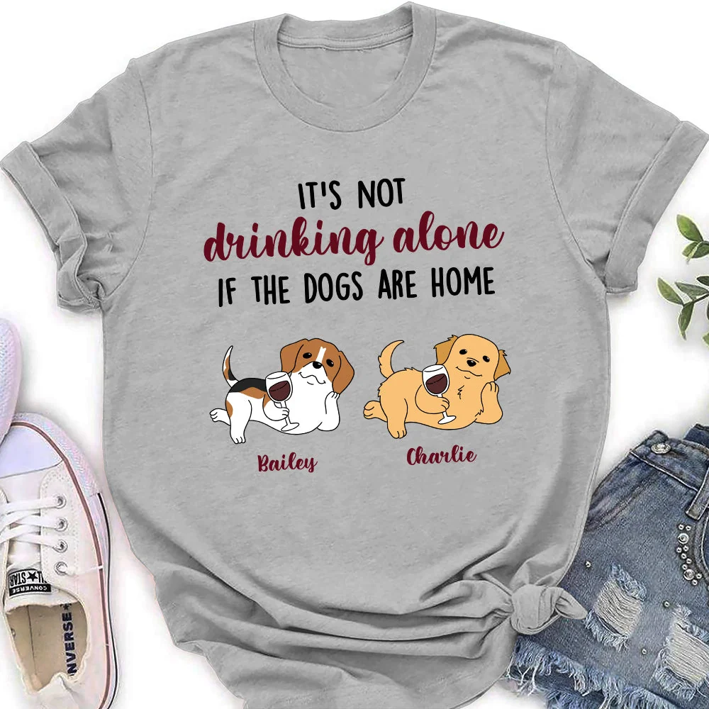 Dogs And Wine 2 - Personalized Custom Women's T-shirt