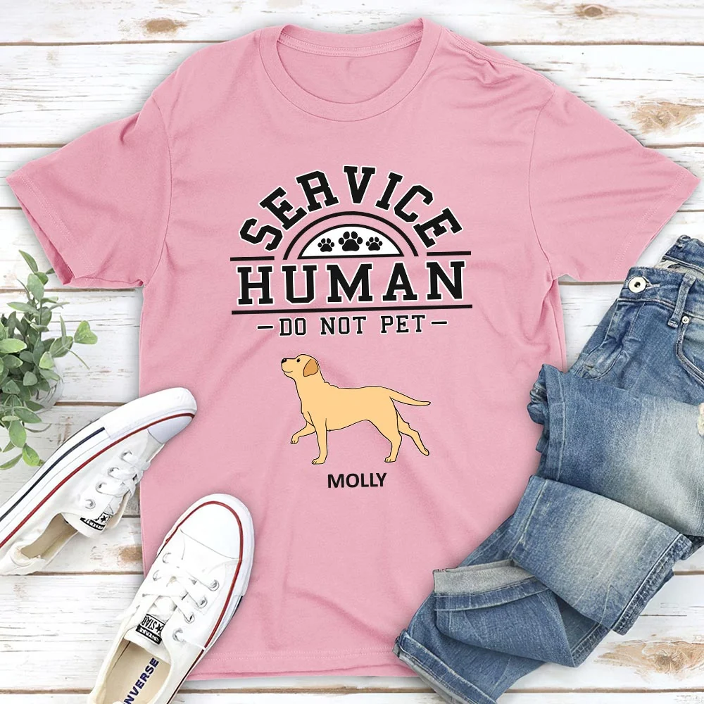 Dogs Service Human - Personalized Custom Unisex T-shirt - Image 2