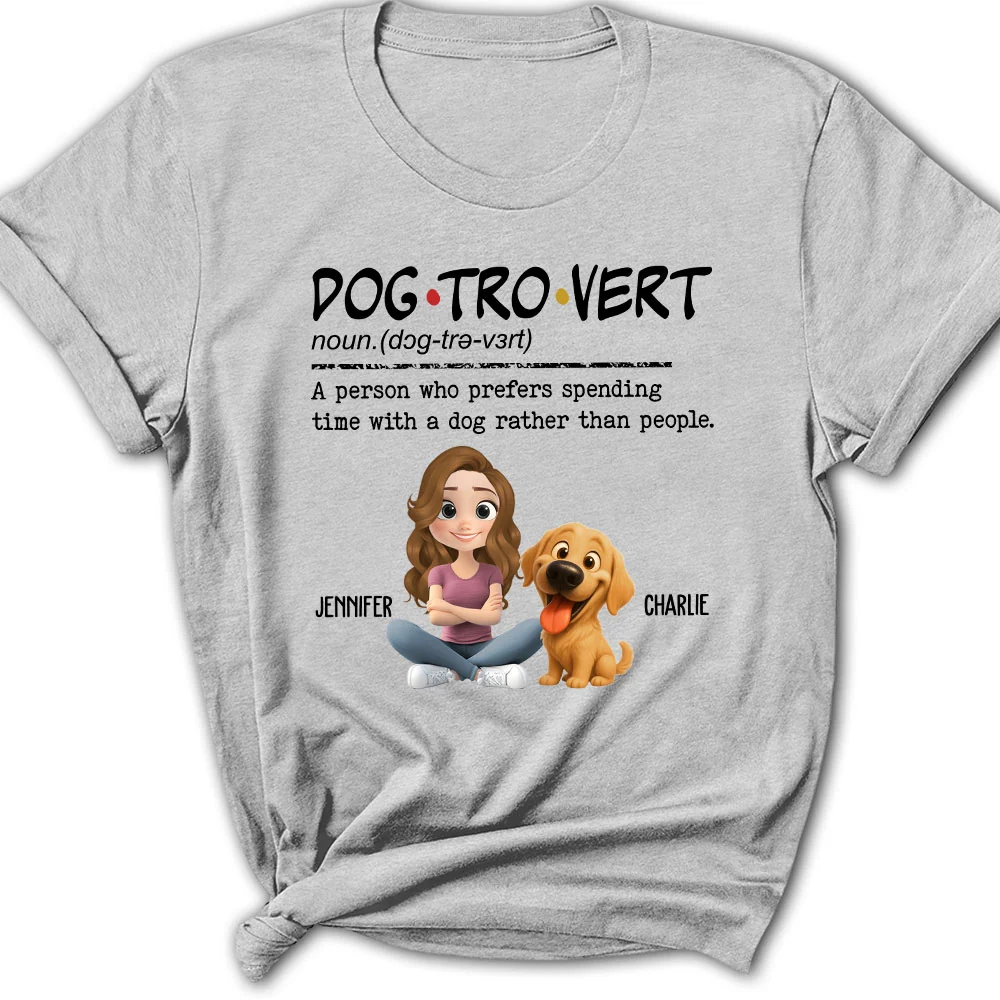 Dogtrovert Vibe - Personalized Custom Women's T-Shirt