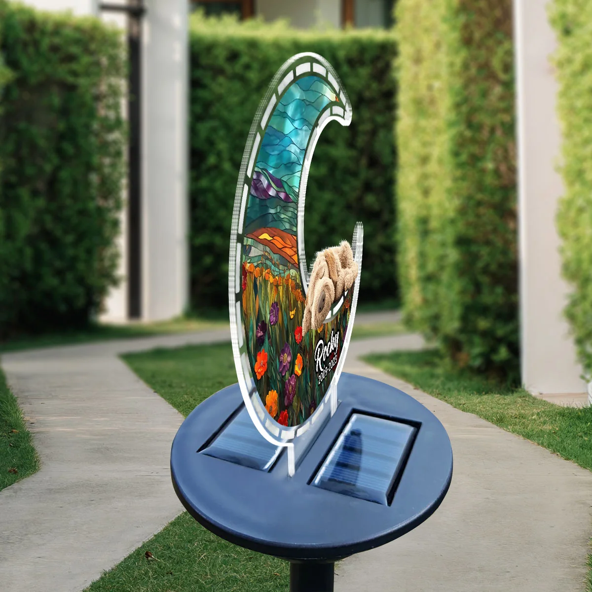 Dreaming Of Treats And Belly Rubs - Personalized Custom Solar Light - Image 3