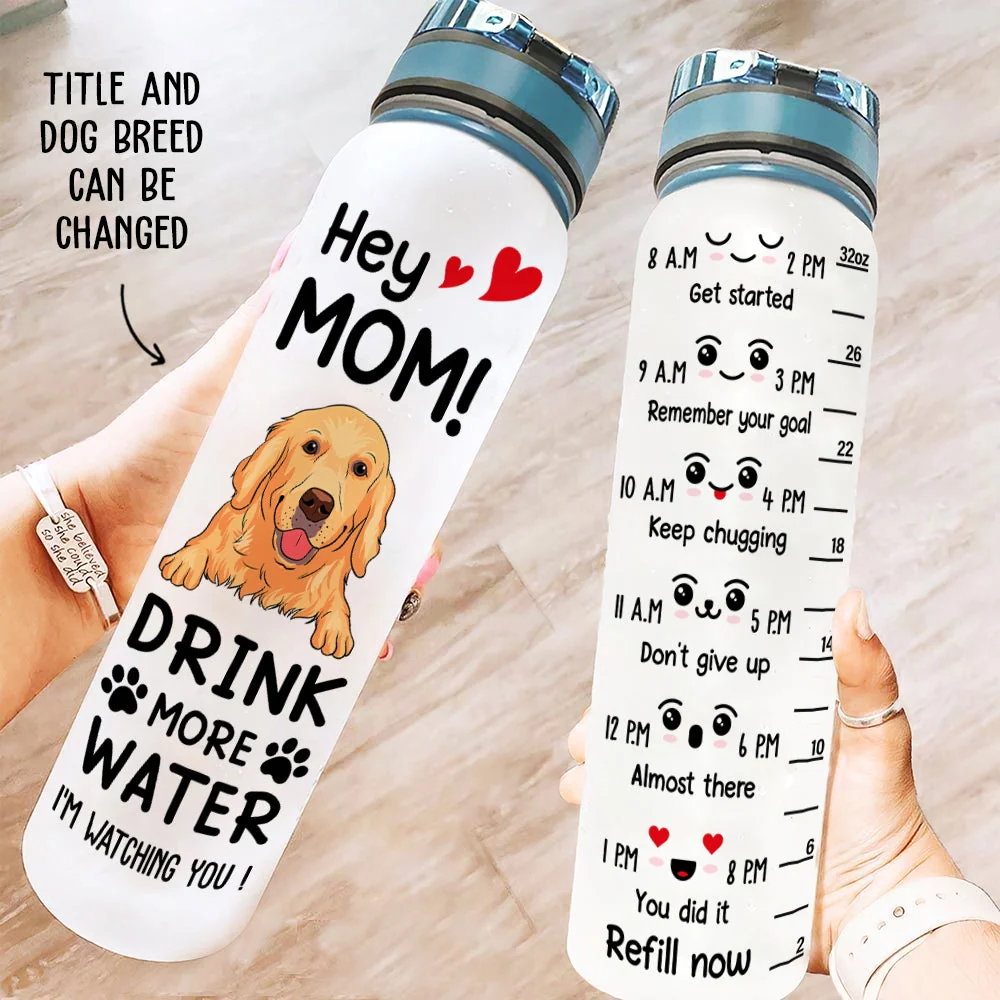 Drink More Water - Personalized Custom Water Tracker Bottle - Image 4