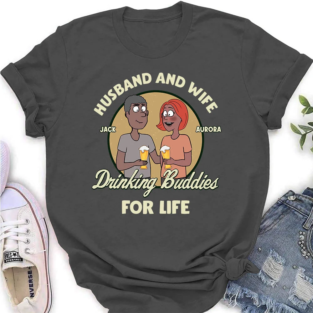 Drinking Buddies - Personalized Custom Women's T-shirt - Image 4