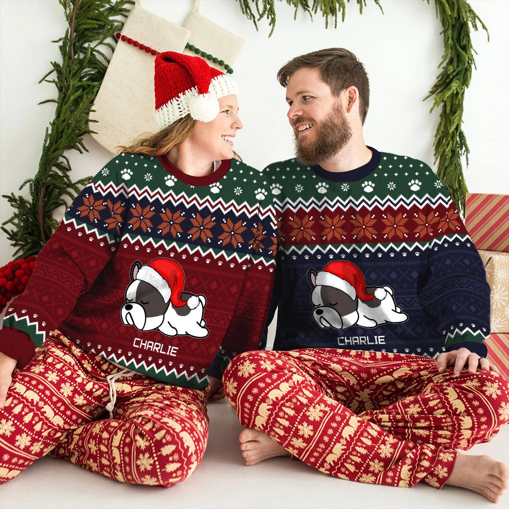 Elegant Christmas Pet - Personalized Custom All-Over-Print Sweatshirt - Image 6