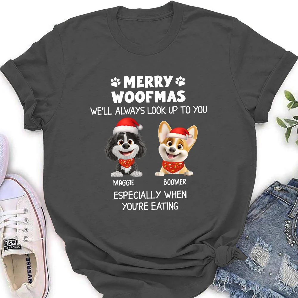 Especially When You Are Eating Christmas - Personalized Custom Women's T-Shirt - Image 5