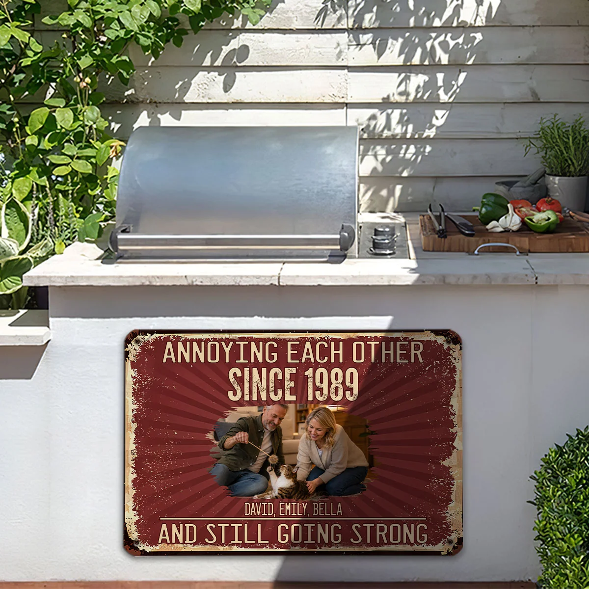 Everlasting Love With Pet Photo - Personalized Custom Metal Sign - Image 4