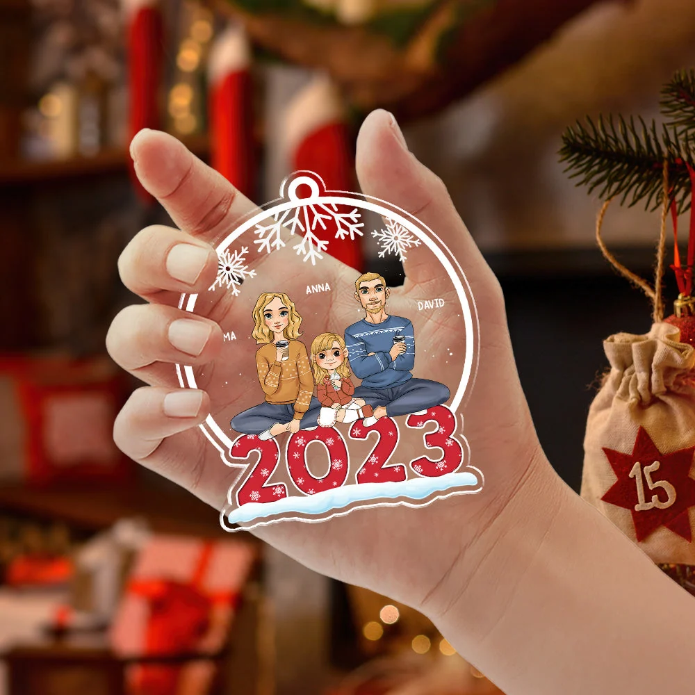 Family 2023 - Personalized Custom Acrylic Ornament - Image 4