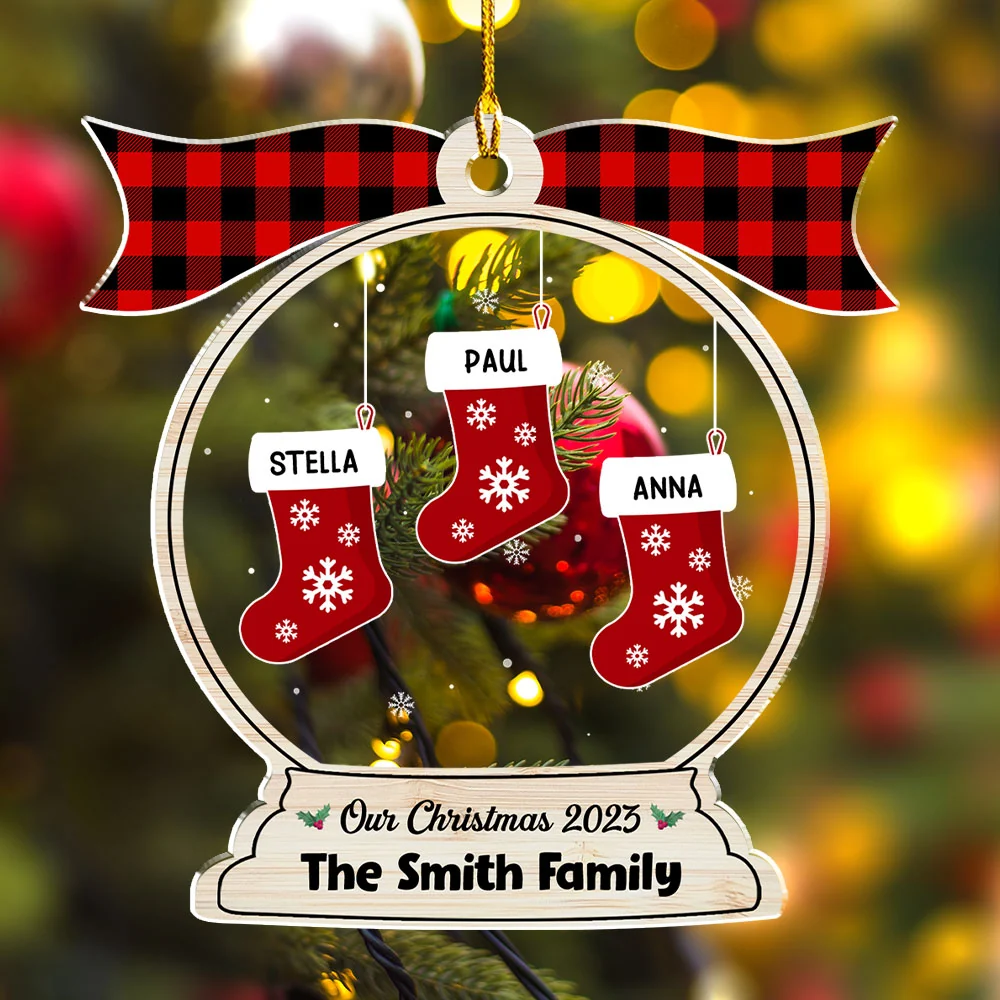Family Globe - Personalized Custom Acrylic Ornament - Image 3