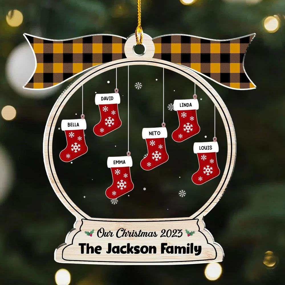 Family Globe - Personalized Custom Acrylic Ornament - Image 4
