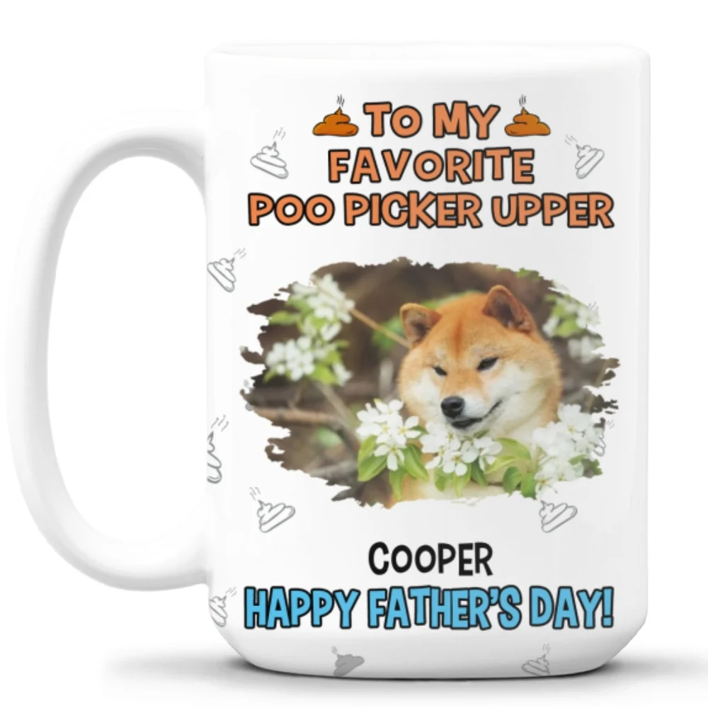 Favorite Dog Poo Picker Photo - Personalized Custom Coffee Mug - Image 3
