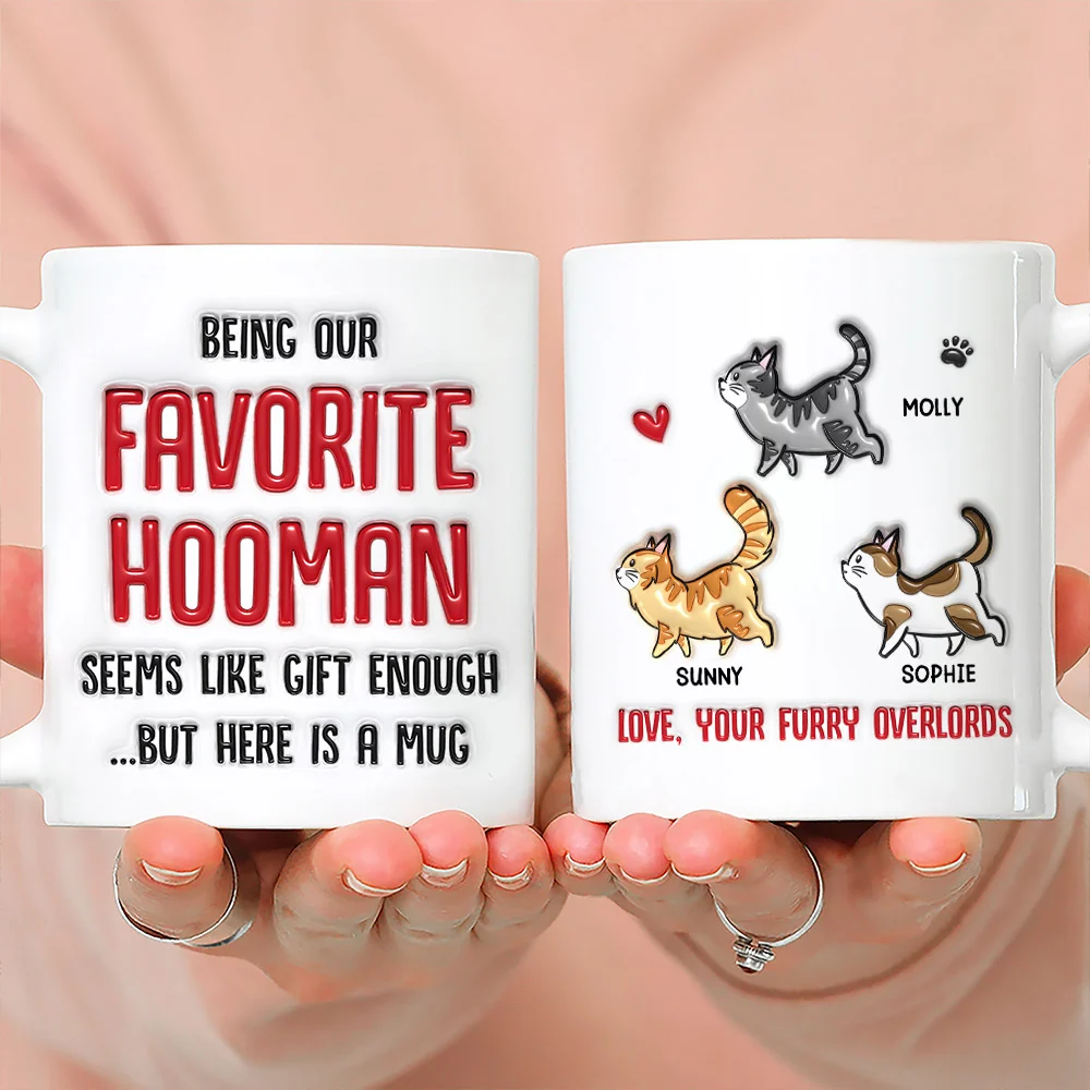 Favorite Human - Personalized Custom 3D Inflated Effect Mug - Image 3