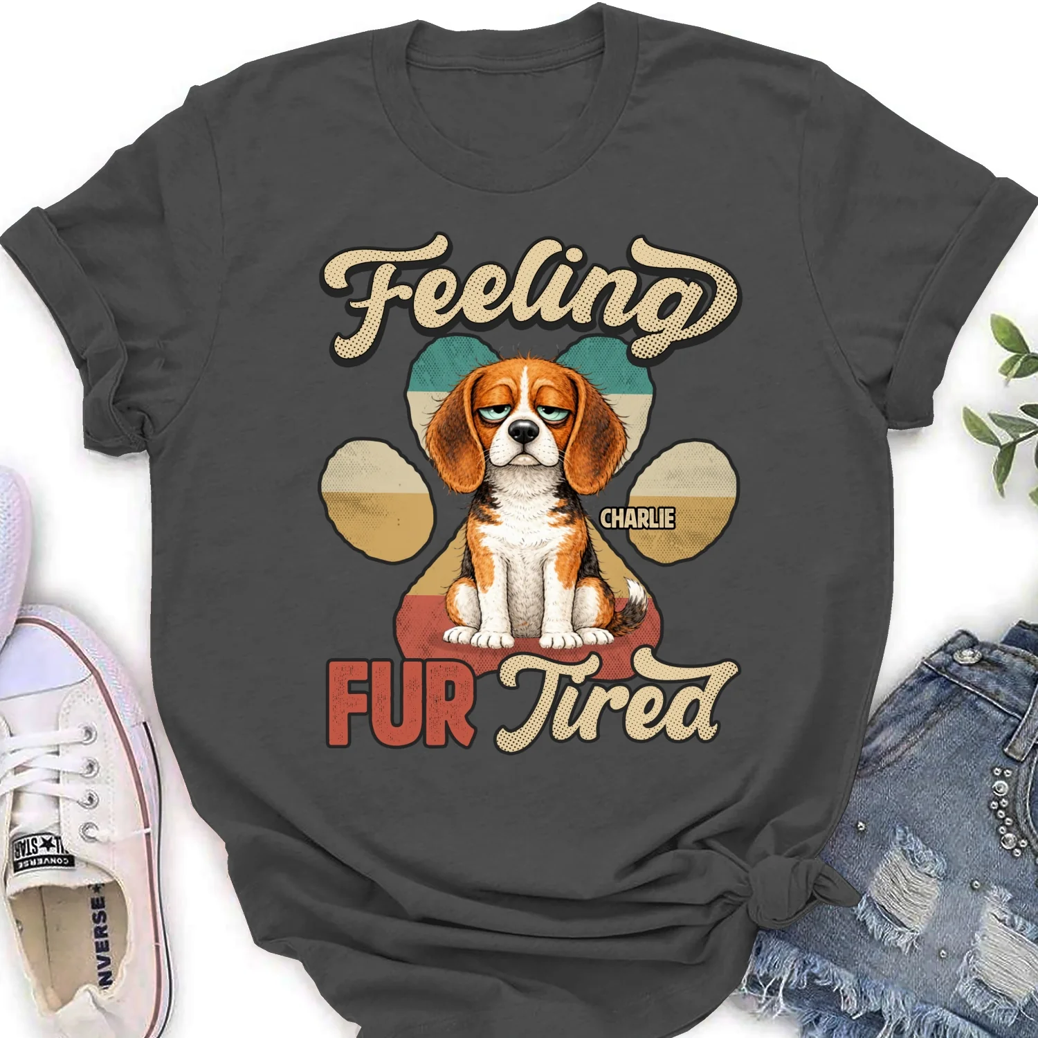 Feeling Fur Tired Tired - Personalized Custom Women's T-shirt - Image 9