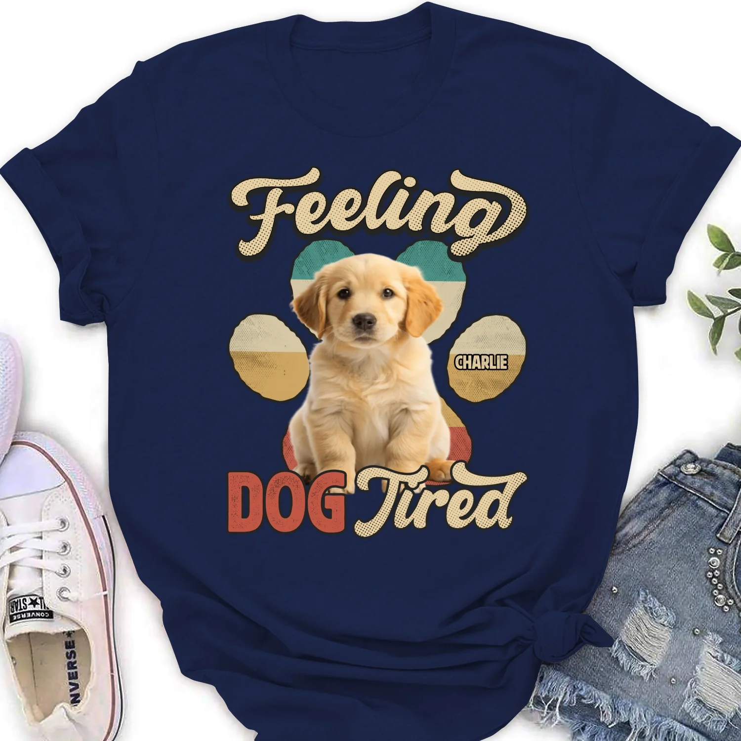 Feeling Tired Tired Photo - Personalized Custom Women's T-shirt - Image 3