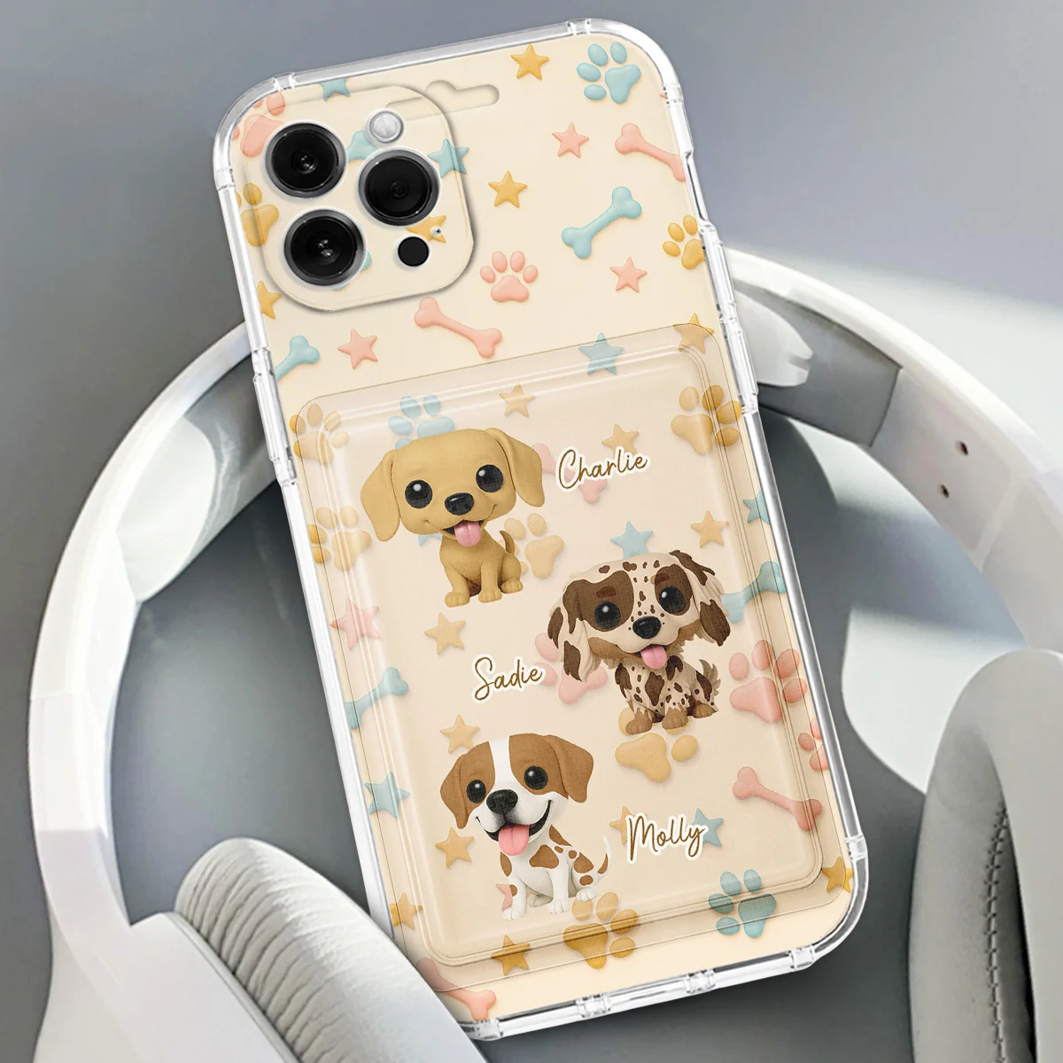 Figures Dog Cartoon - Personalized Custom 3D Inflated Phone Case - Image 3