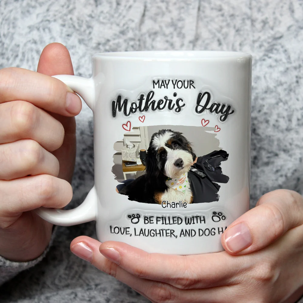 Filled With Love And Laughter Photo - Personalized Custom 3D Inflated Effect Mug - Image 3