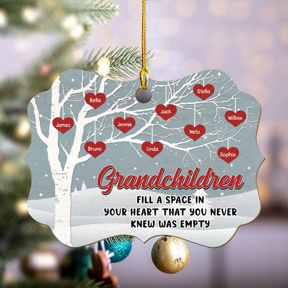 Filling Grandma Heart - Personalized Custom 1-layered Wood Ornament - Image 4