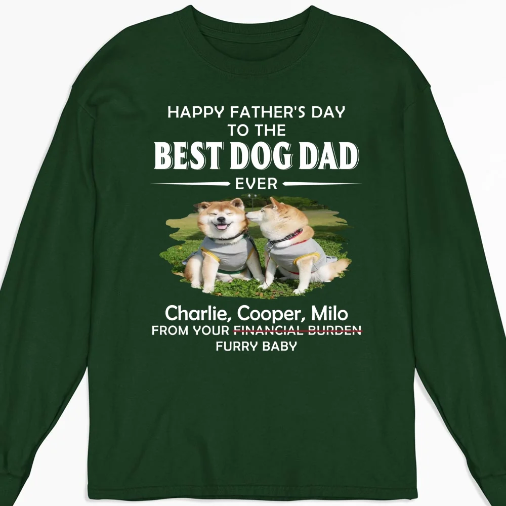 Financial Burden Photo - Personalized Custom Long Sleeve T-Shirt - Image 6
