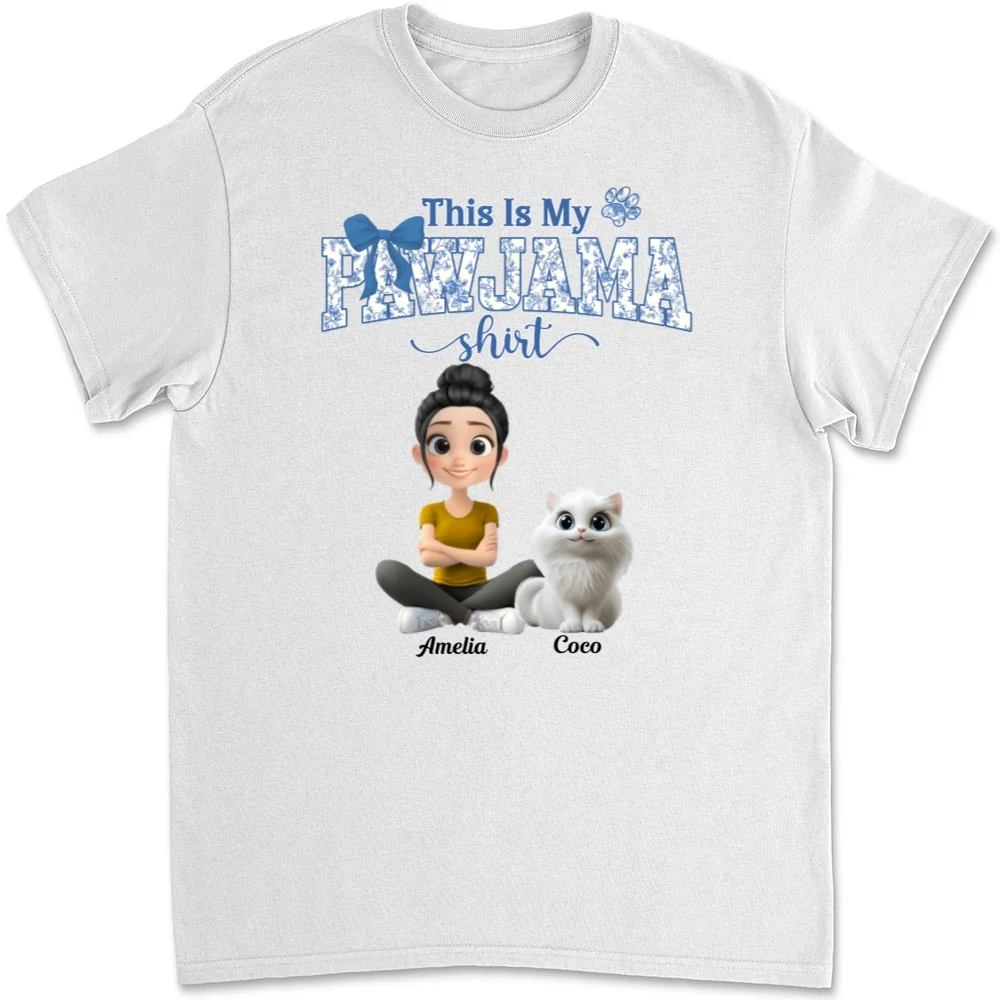 Flowery Sleep Shirt - Personalized Custom Unisex T-shirt - Image 6