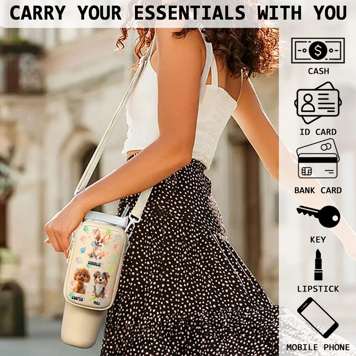 Follow You Anywhere - Personalized Custom Water Bottle Carrier Bag - Image 5