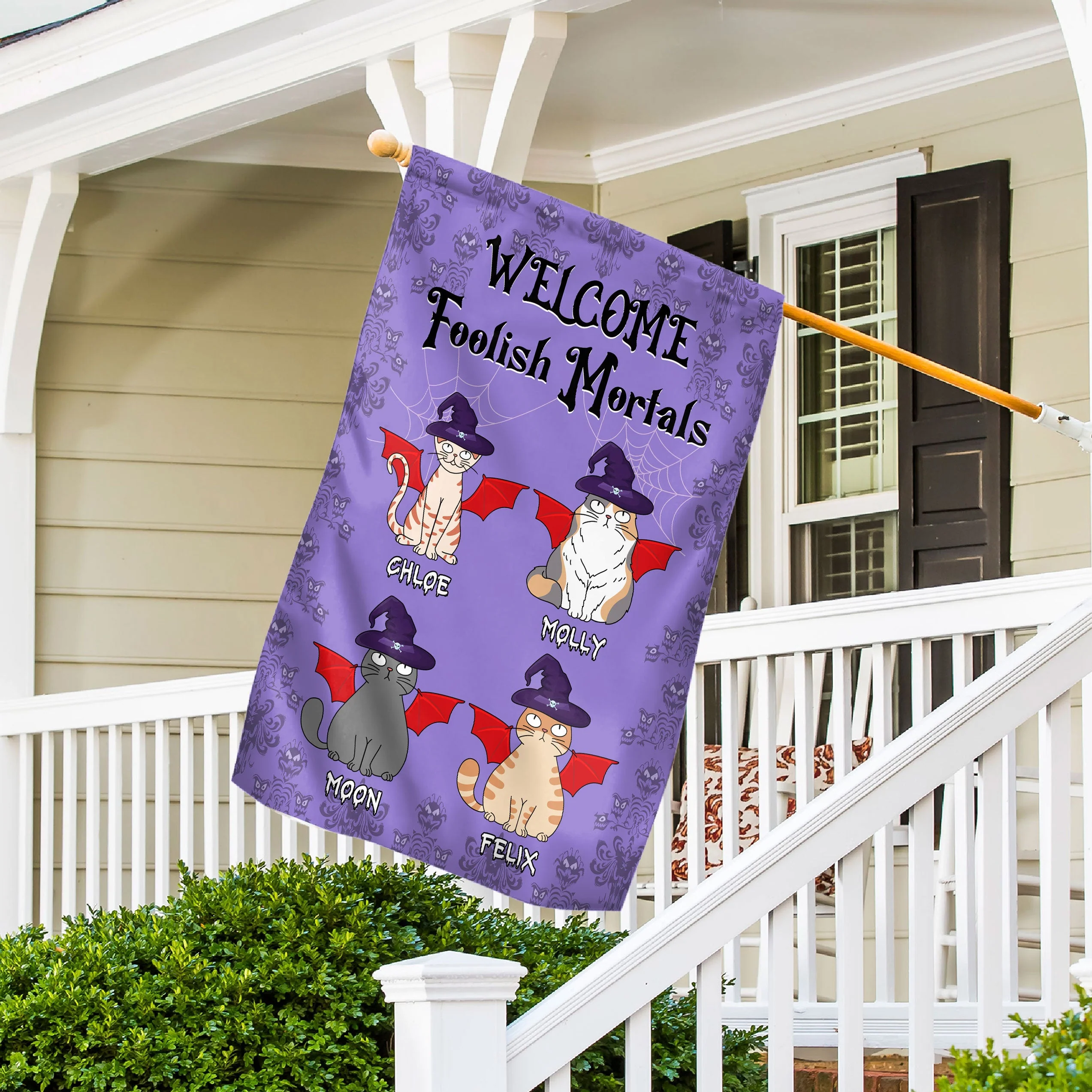 Foolish Mortals - Personalized Custom Garden Flag - Image 4