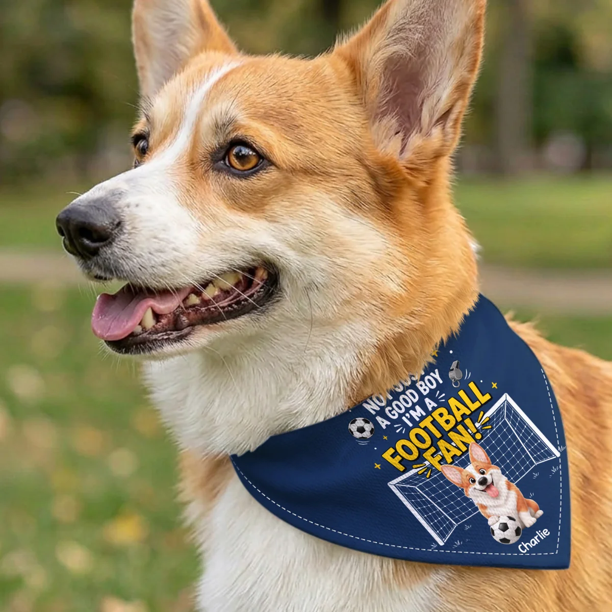 Football Fan - Personalized Custom Pet Bandana - Image 3