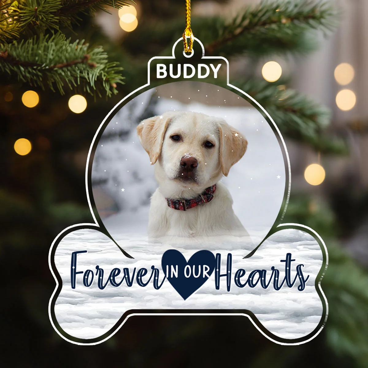 Forever In My Heart - Personalized Custom Acrylic Ornament - Image 2