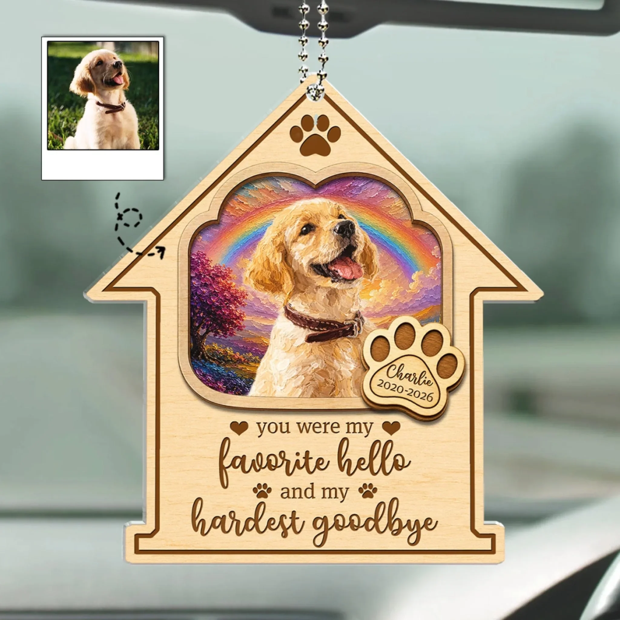 Forever In My Heart - Personalized Custom Car Ornament
