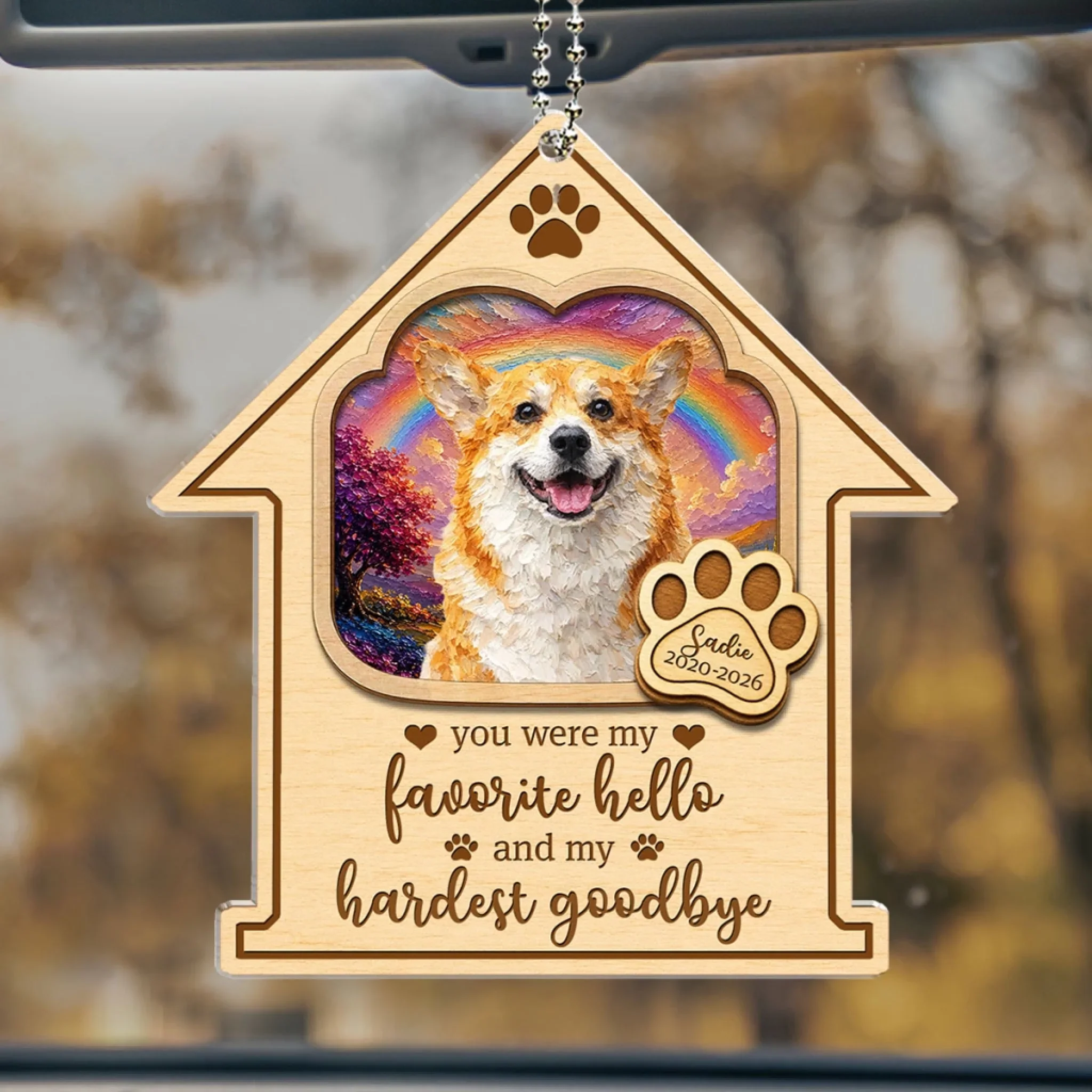 Forever In My Heart - Personalized Custom Car Ornament - Image 2