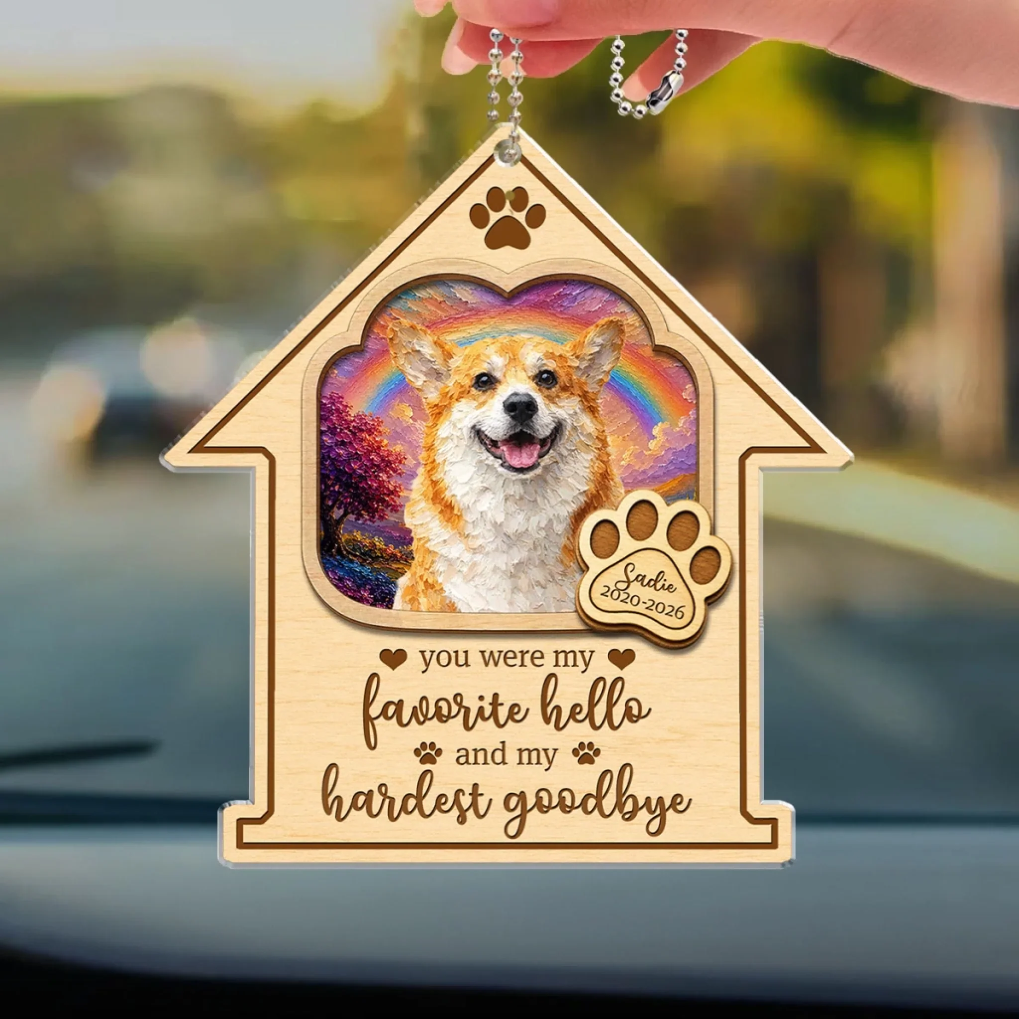 Forever In My Heart - Personalized Custom Car Ornament - Image 3