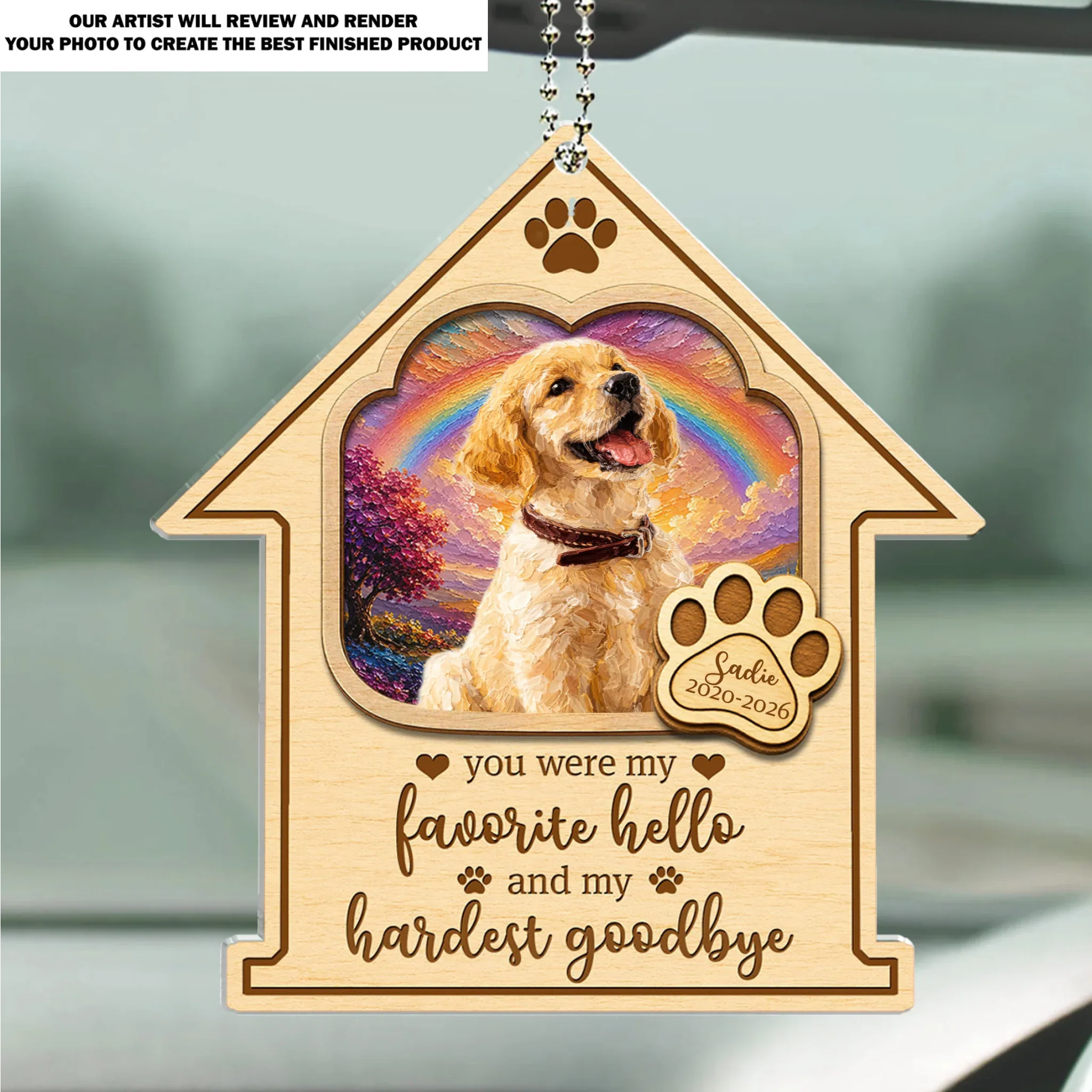 Forever In My Heart - Personalized Custom Car Ornament - Image 5