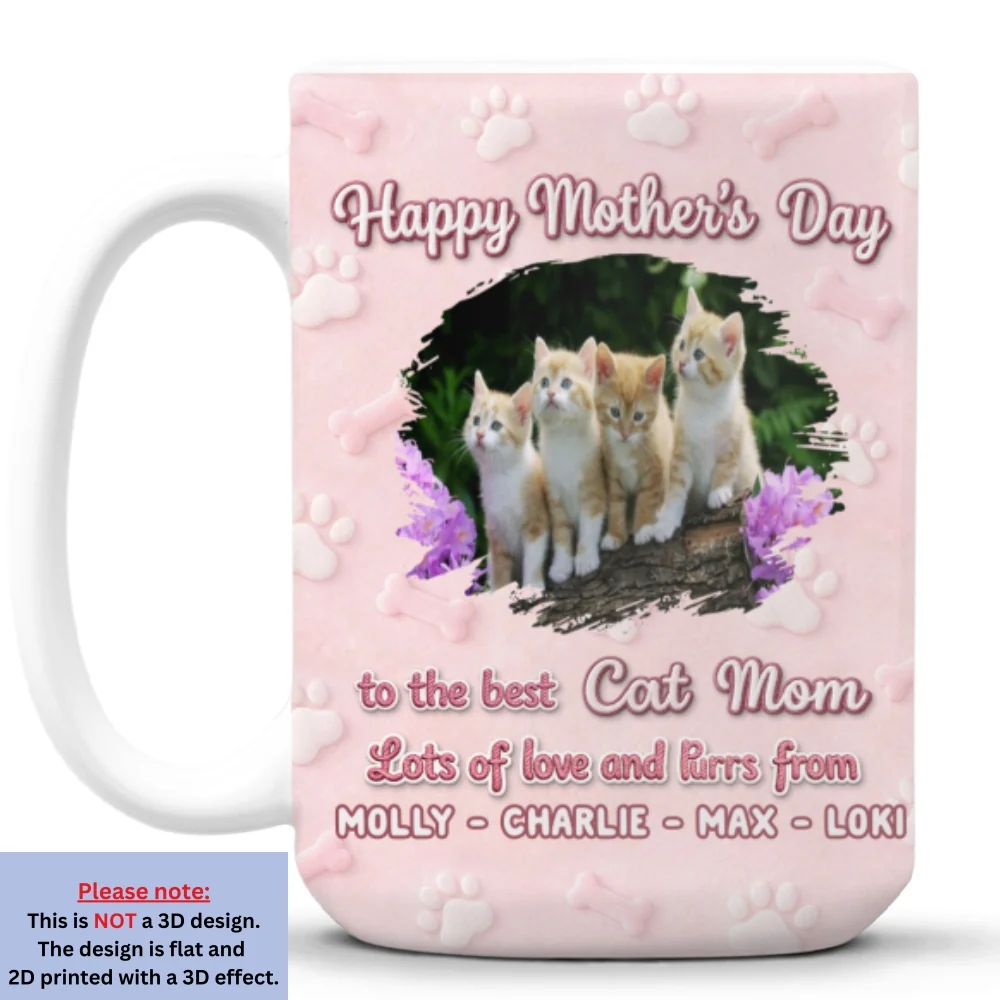 From Your Favorite Cats Photo - Personalized Custom 3D Effect Mug - Image 6