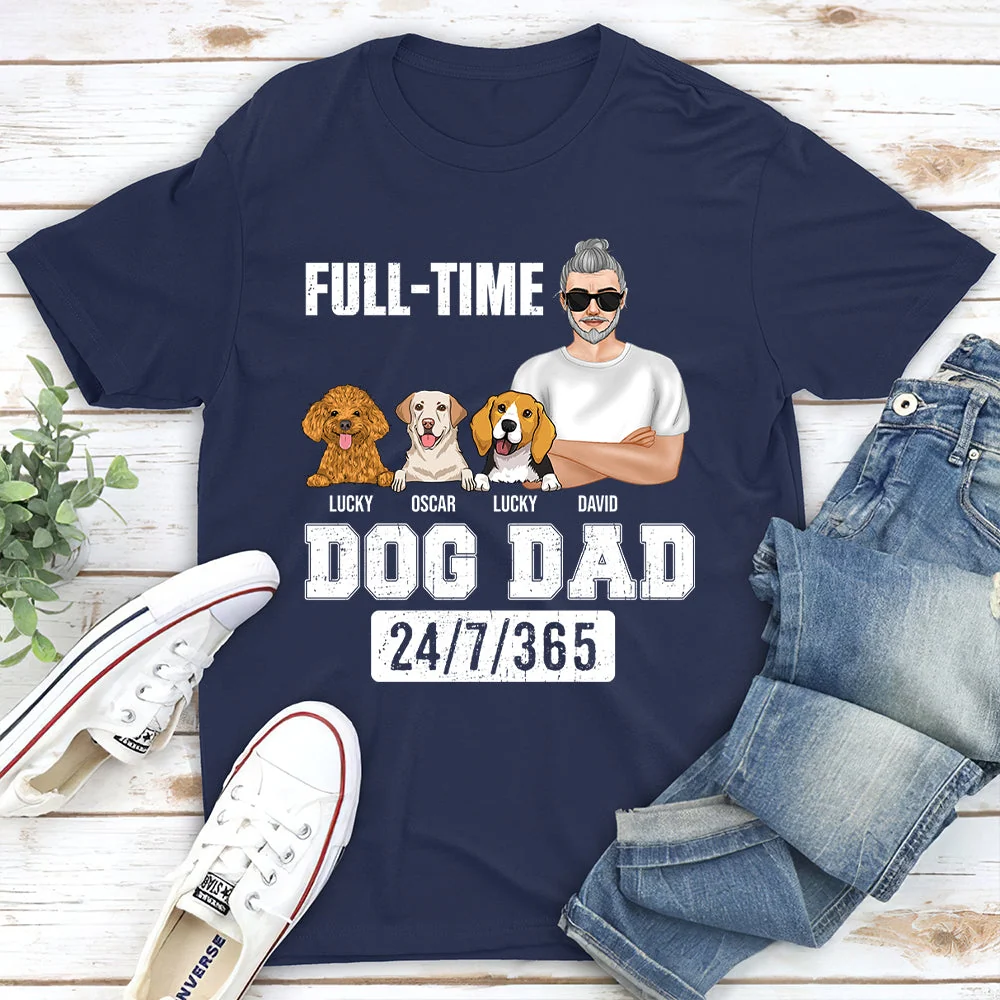 Full-time Dad - Personalized Custom Unisex T-shirt - Image 2