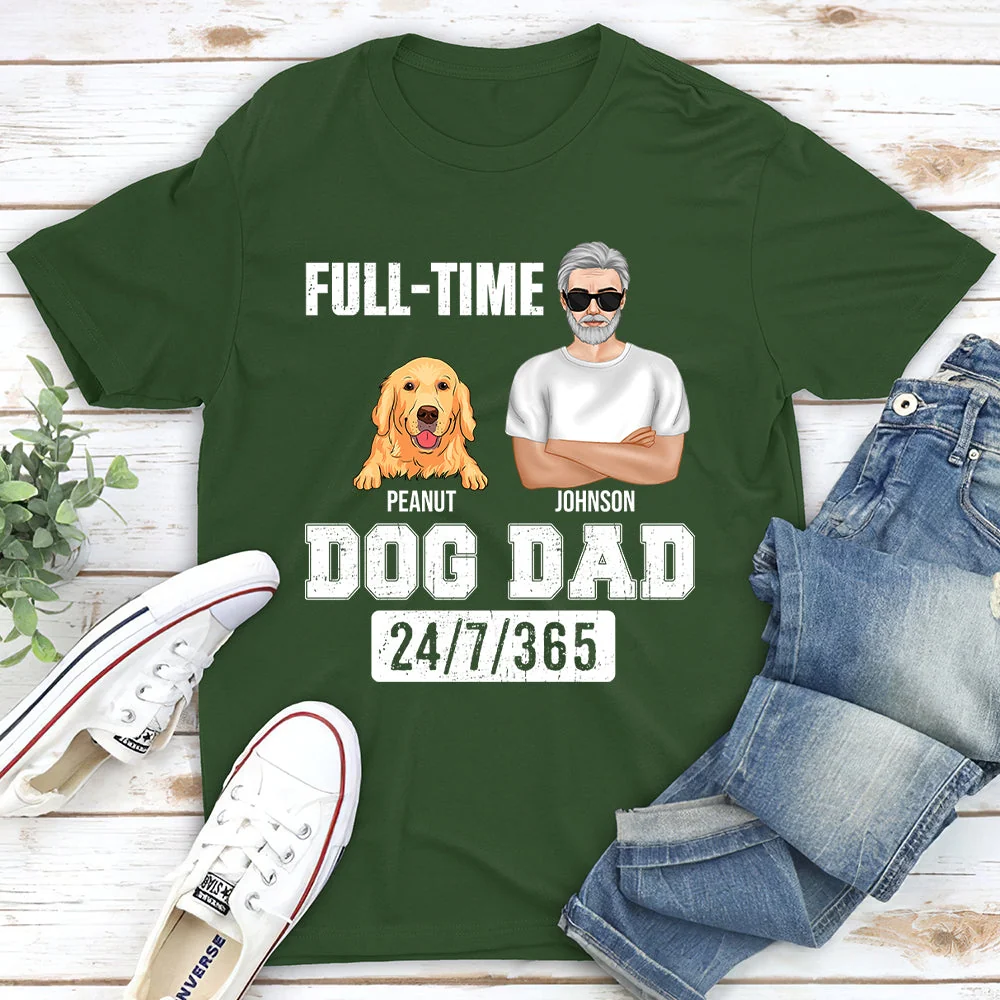 Full-time Dad - Personalized Custom Unisex T-shirt - Image 3
