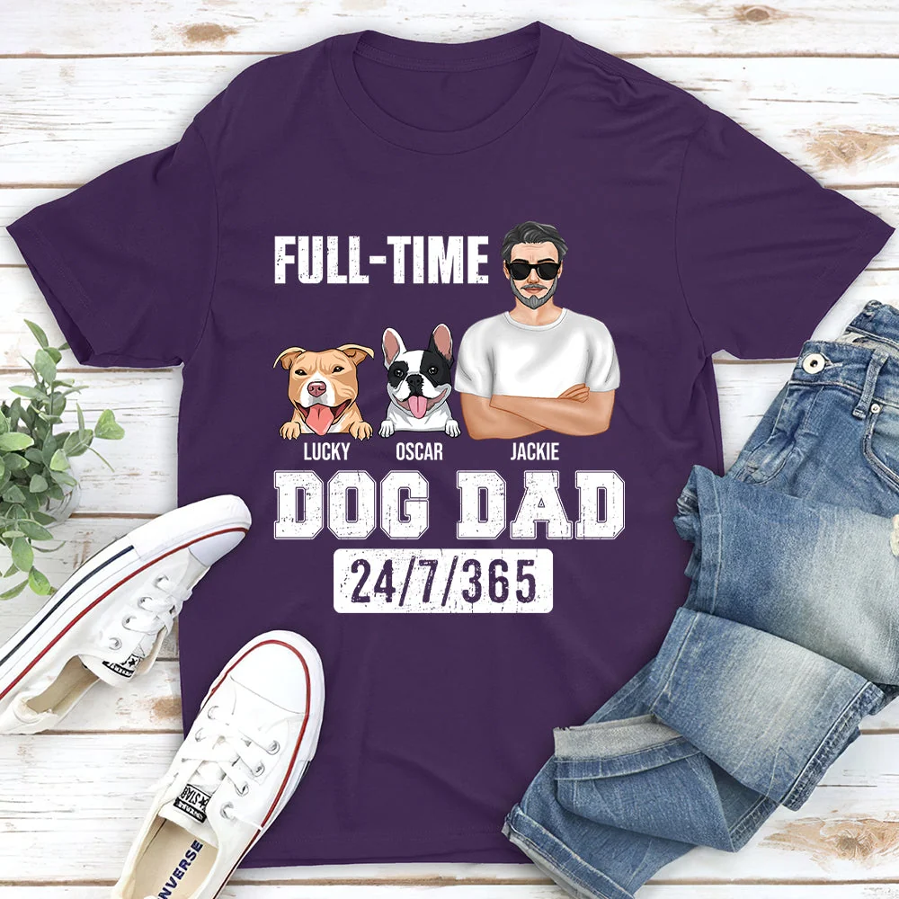 Full-time Dad - Personalized Custom Unisex T-shirt - Image 4