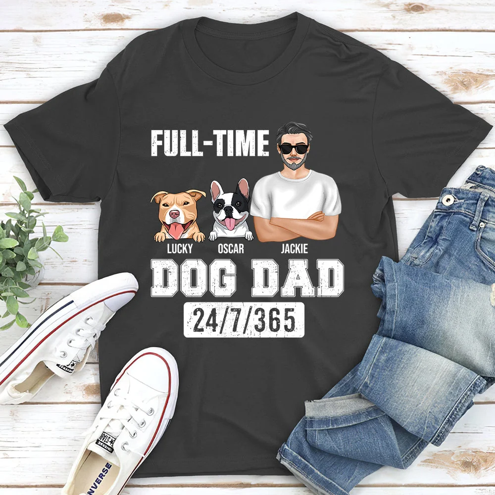 Full-time Dad - Personalized Custom Unisex T-shirt - Image 5