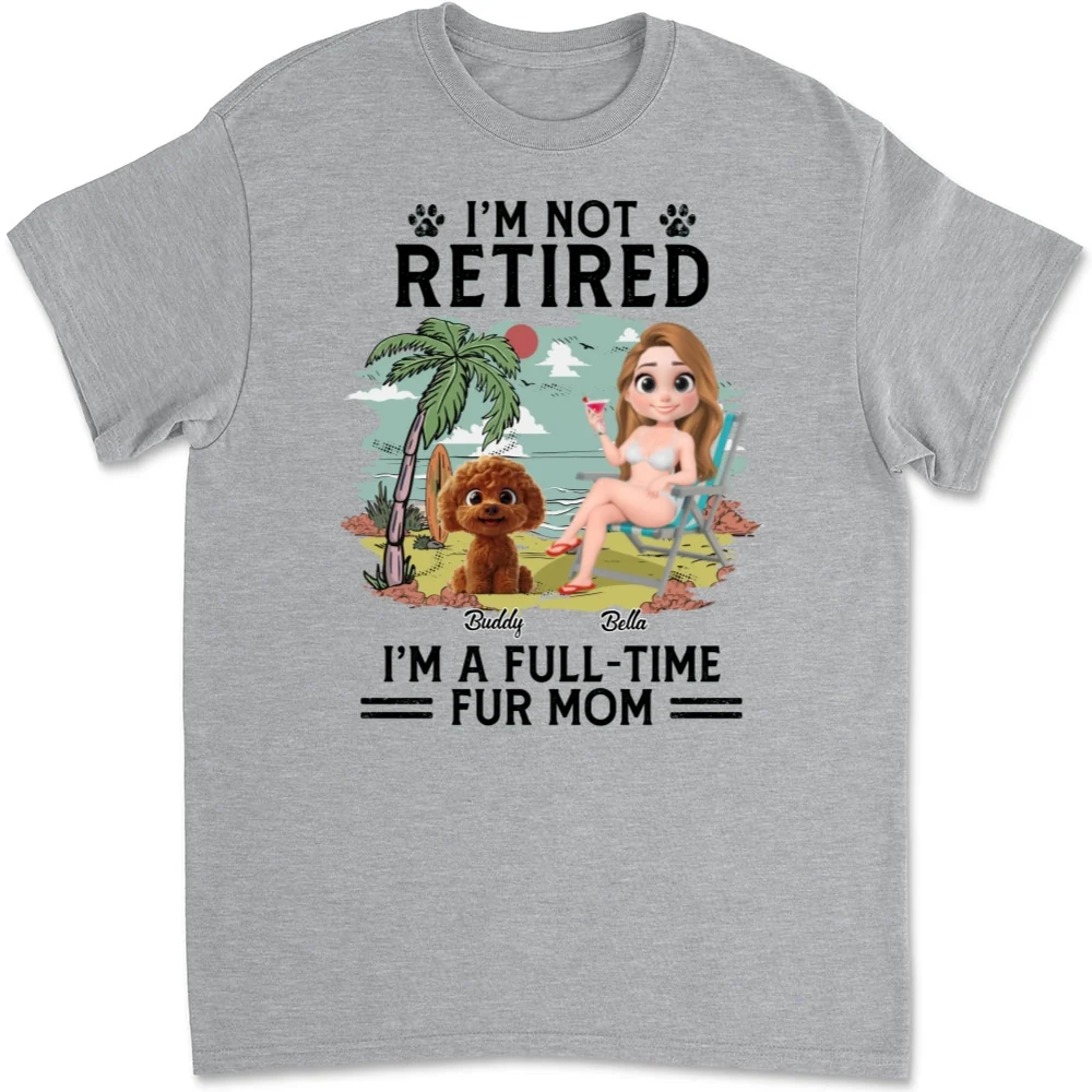 Full-Time Dog Fur Cartoon - Personalized Custom Unisex T-shirt - Image 9