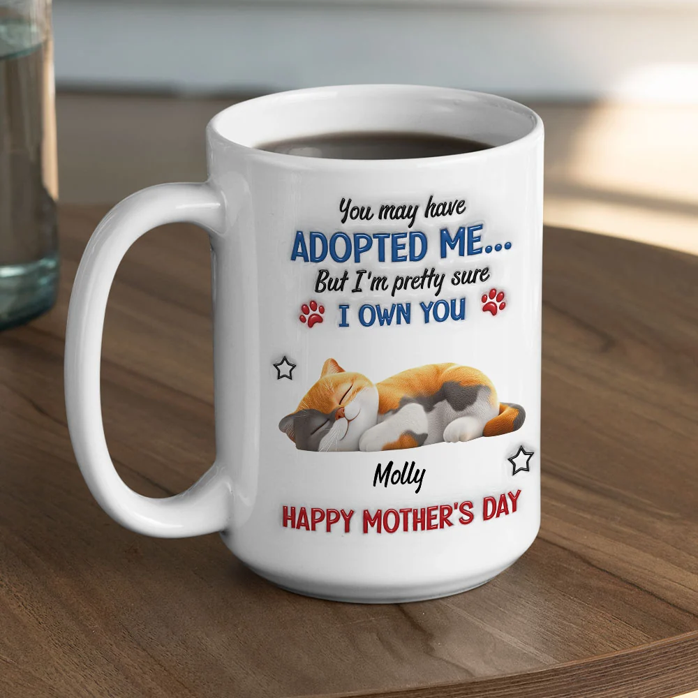 Funny Cat Sure Own You - Personalized Custom 3D Inflated Effect Coffee Mug - Image 6