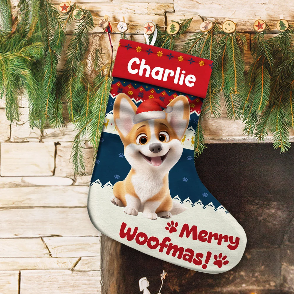Funny Dog Christmas - Personalized Custom Christmas Stocking - Image 2