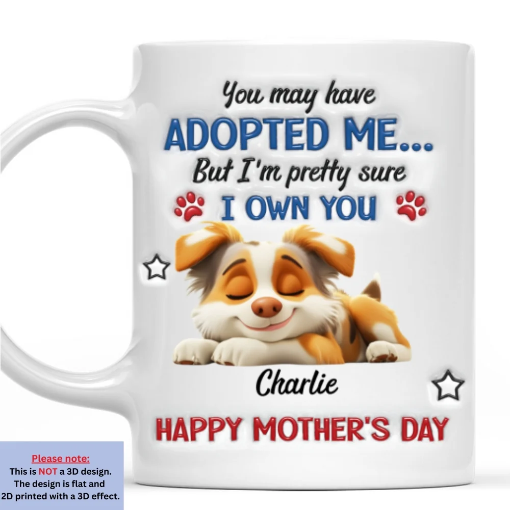 Funny Dog Pet Own You - Personalized Custom 3D Inflated Effect Coffee Mug - Image 8