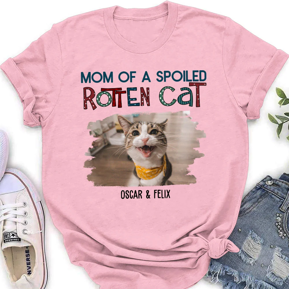 Funny Mom Dad Storybook Cat Photo - Personalized Custom Women's T-Shirt