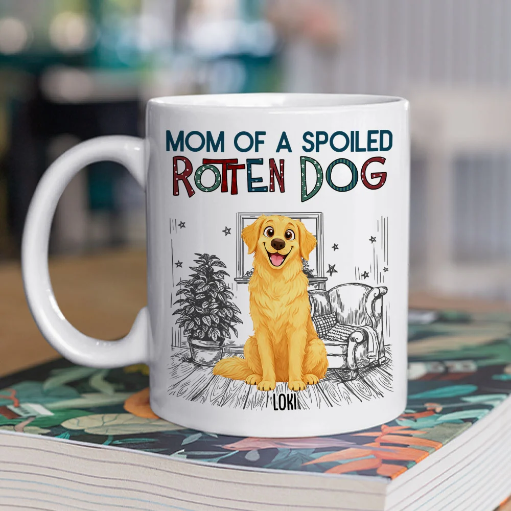 Funny Mom Dad Storybook Dog - Personalized Custom Coffee Mug - Image 2
