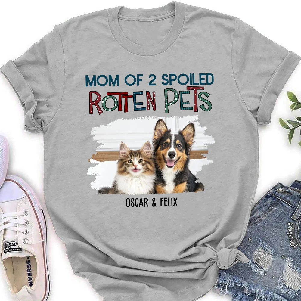Funny Mom Dad Storybook Pet Photo - Personalized Custom Women's T-Shirt