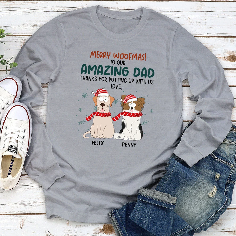 Funny Woofmas - Personalized Custom Long Sleeve T-shirt - Image 2